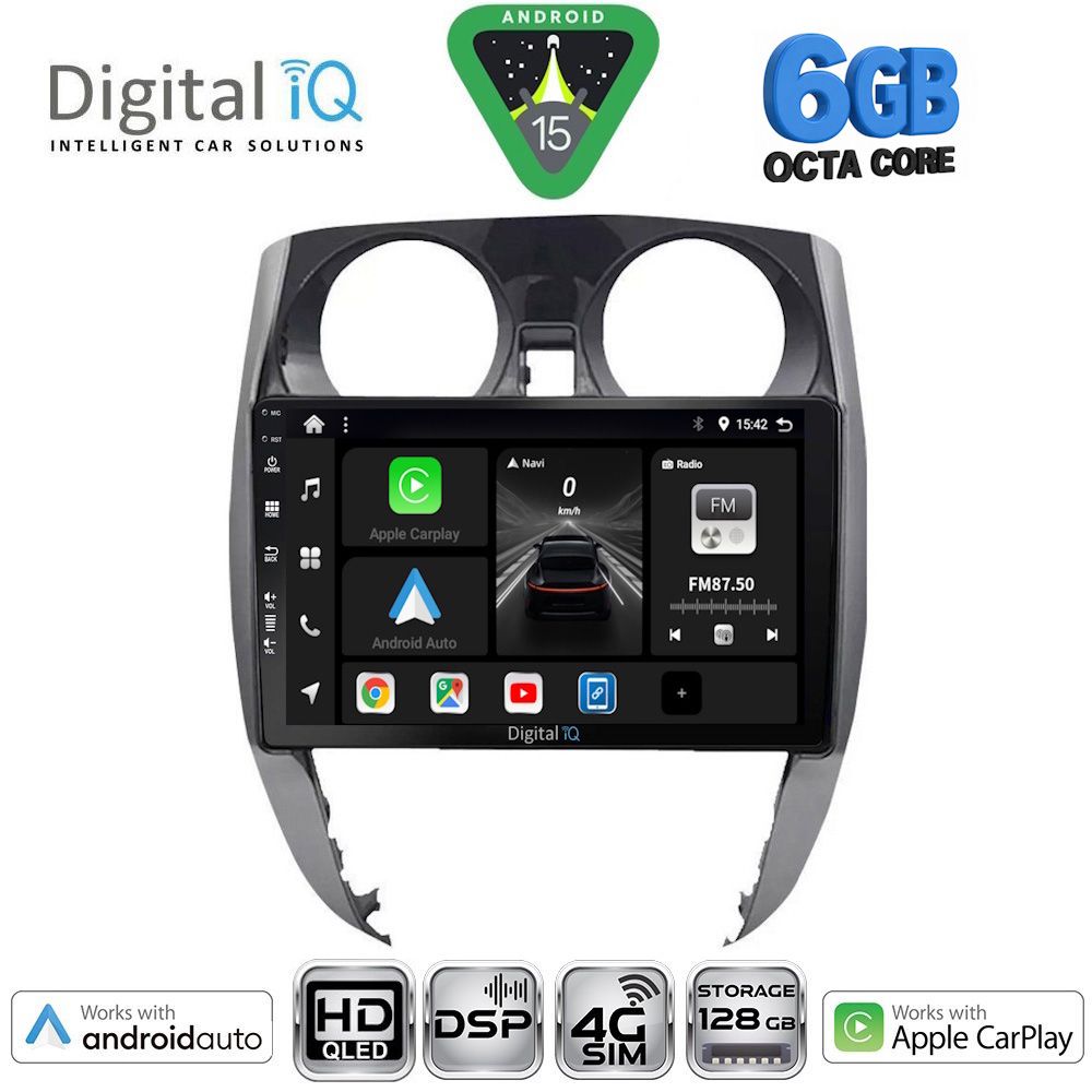 BXF17464-15 DIGITAL IQ BXF 17464_CPAA (10inc) MULTIMEDIA TABLET for NISSAN NOTE mod. 2012-2020 - Image 1