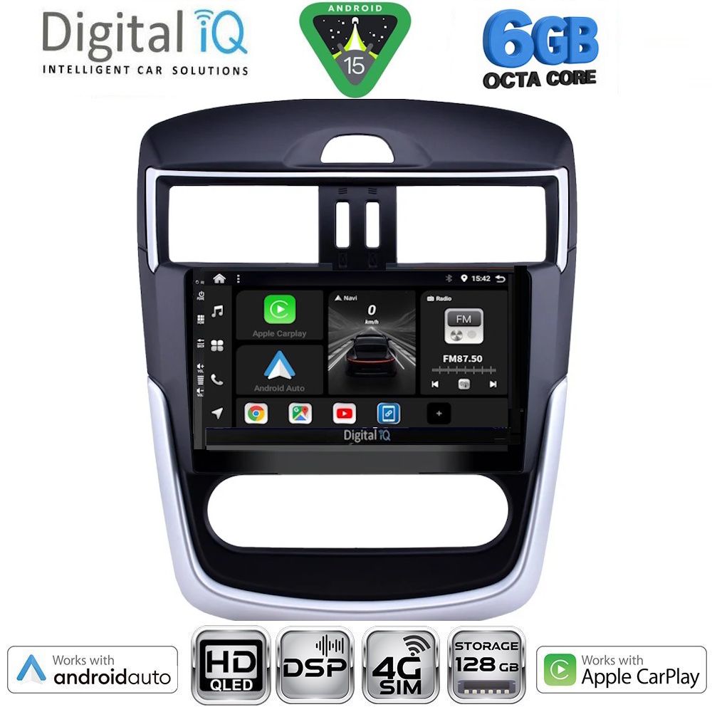 BXF17465CL-15 DIGITAL IQ BXF 17465C CL_CPAA (9inc) MULTIMEDIA TABLET for NISSAN TIIDA mod. 2016-2023 with CLIMA - Image 1
