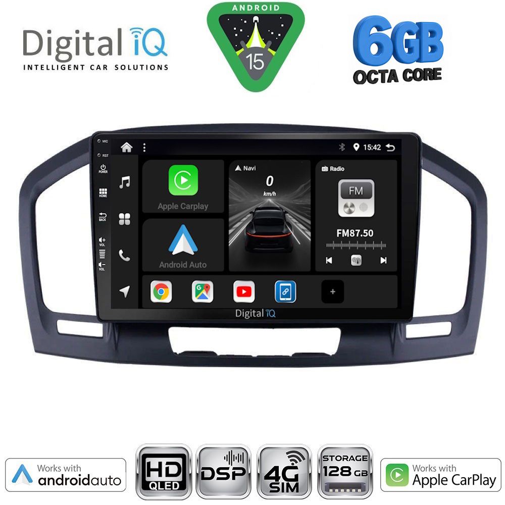 BXF17491-15 DIGITAL IQ BXF 17491BL_CPAA (9inc) MULTIMEDIA TABLET for OPEL INSIGNIA mod. 2008-2013 (BLACK) - Image 1