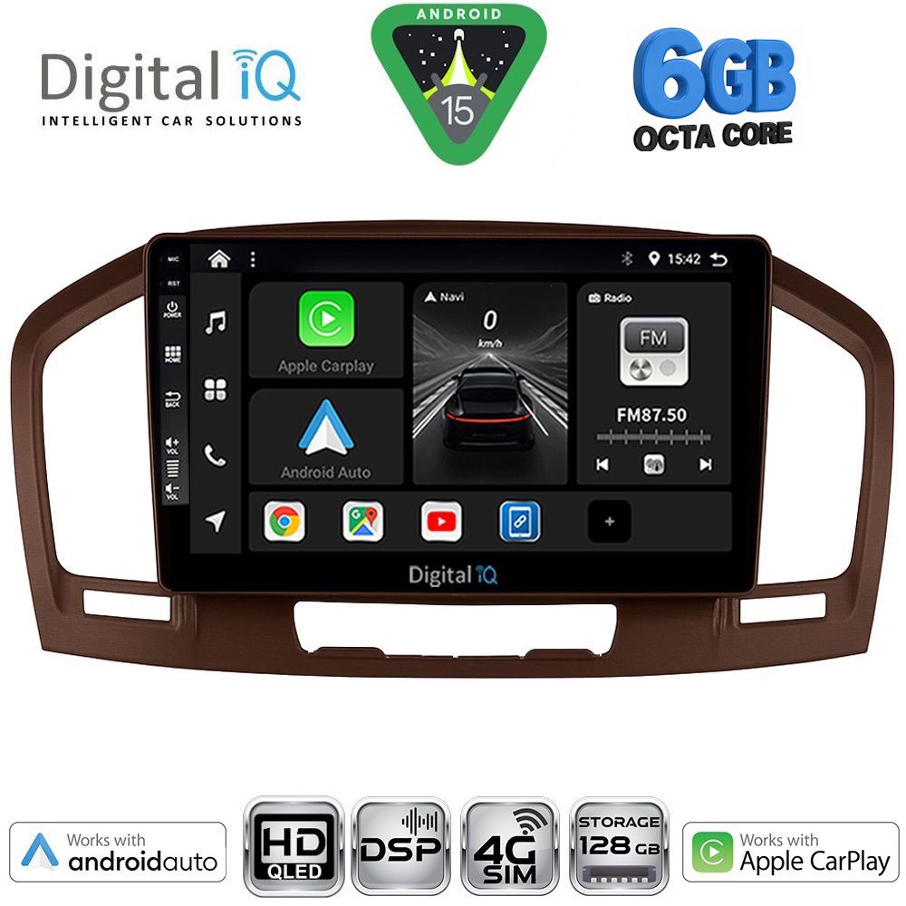 BXF17491BR-15 DIGITAL IQ BXF 17491BR_CPAA (9inc) MULTIMEDIA TABLET for OPEL INSIGNIA mod. 2008-2013 (BROWN) - Image 1