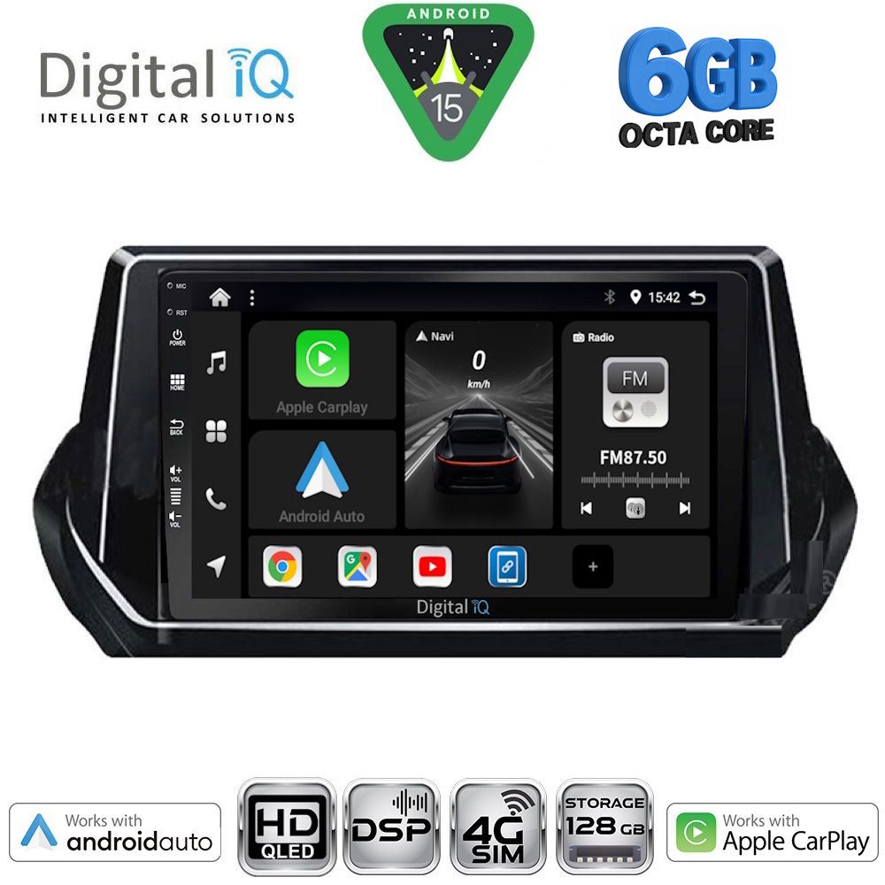 BXF17509-15 DIGITAL IQ BXF 17509_CPAA (9inc) MULTIMEDIA TABLET for PEUGEOT 208 – 2008 mod. 2021-2026 - Image 1