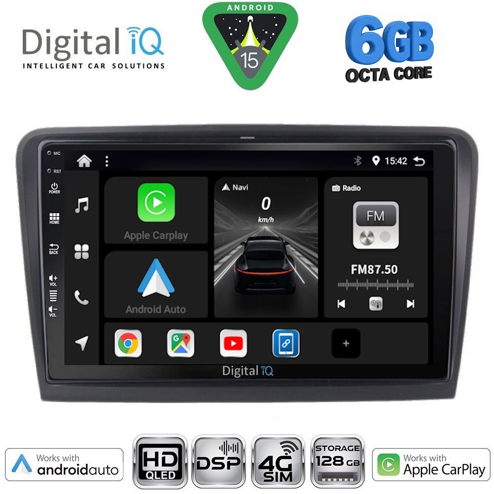 BXF17604-15 DIGITAL IQ BXF 17604B_CPAA (10inc) MULTIMEDIA TABLET for SKODA SUPERB mod. 2008-2015 - Image 1