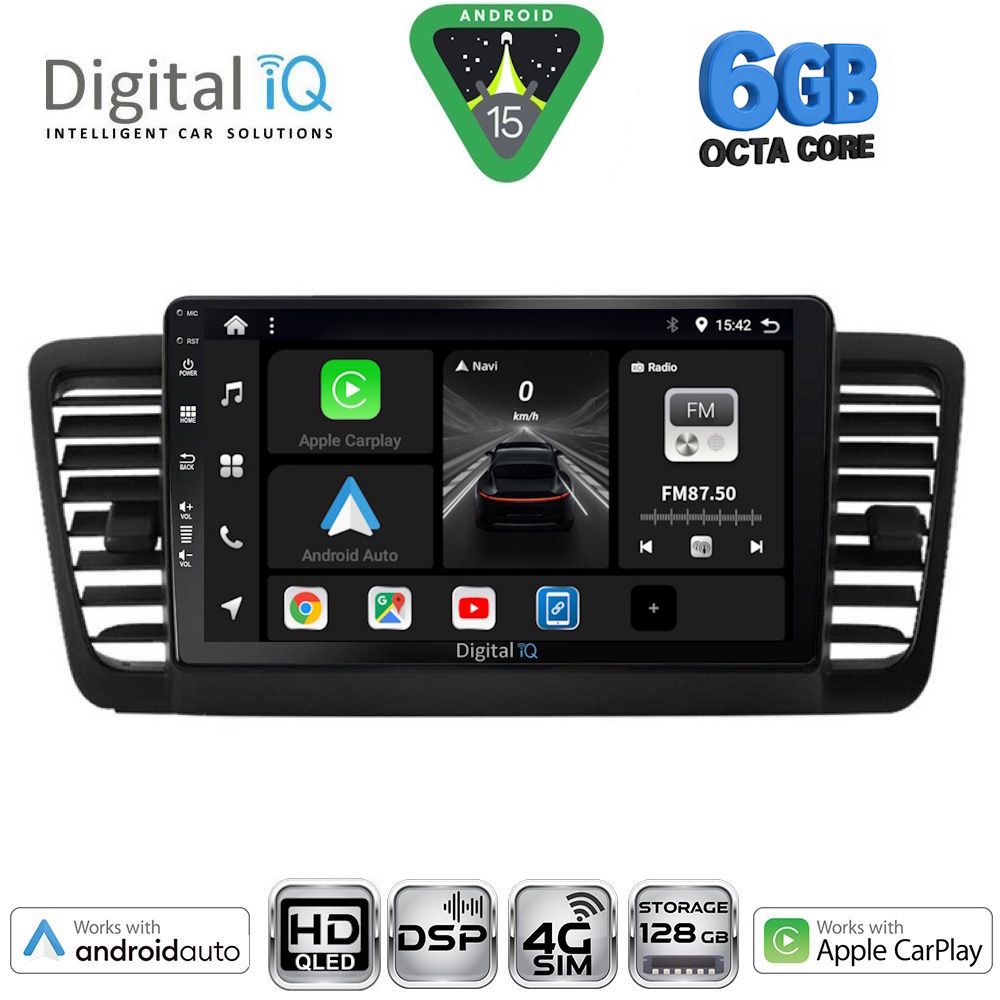 BXF17665-15 DIGITAL IQ BXF 17665_CPAA (9inc) MULTIMEDIA TABLET for SUBARU LEGACY - OUTBACK mod. 2002-2008 - Image 1