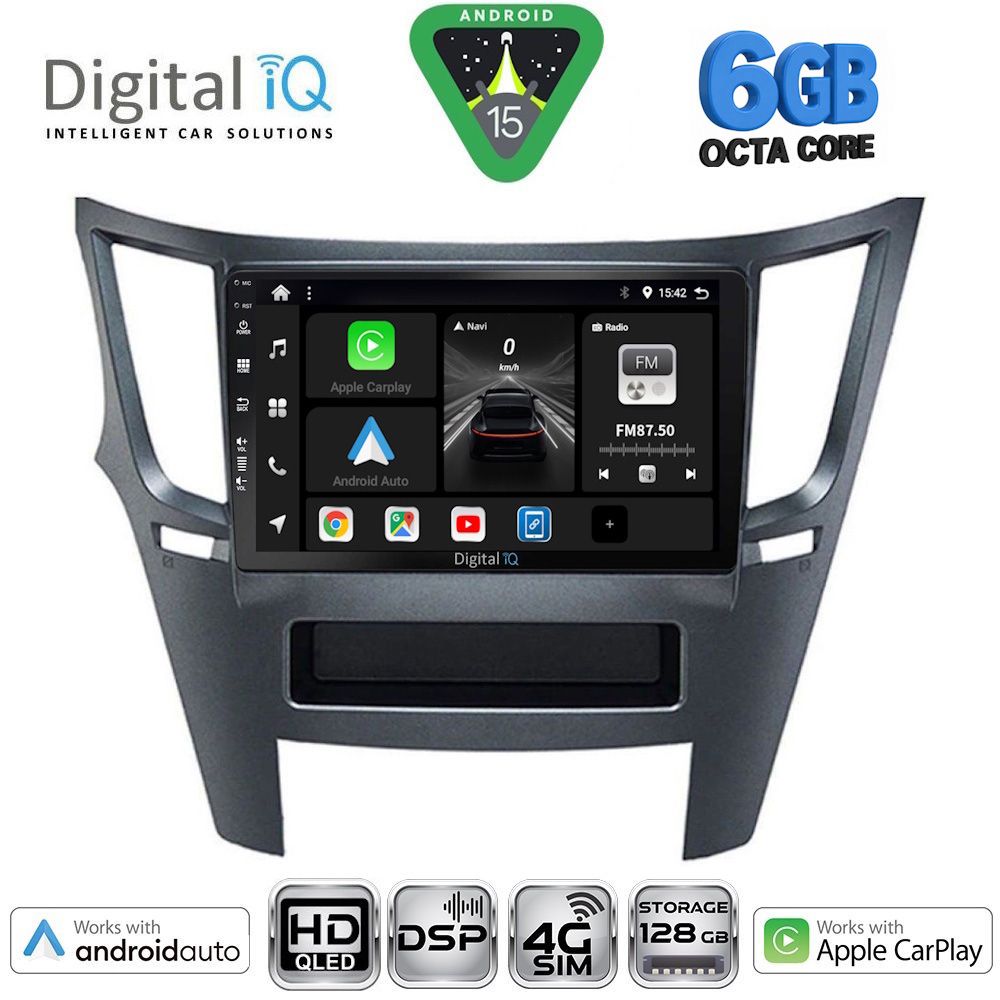 BXF17667-15 DIGITAL IQ BXF 17667_CPAA (9inc) MULTIMEDIA TABLET for SUBARU LEGACY - OUTBACK mod. 2009-2014 - Image 1