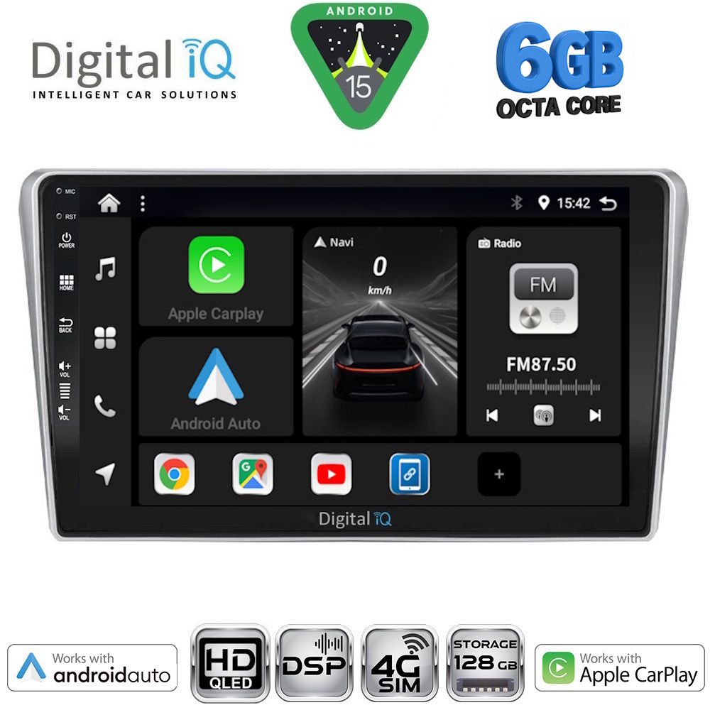 BXF17704-15 DIGITAL IQ BXF 17704SL_CPAA (9inc) MULTIMEDIA TABLET for TOYOTA AVENSIS (T25) mod. 2003-2009 (SILVER) - Image 1