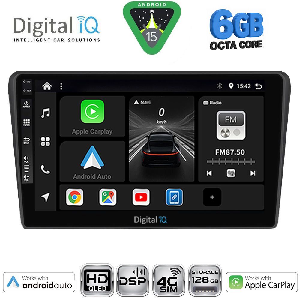 BXF17704BL-15 DIGITAL IQ BXF 17704BL_CPAA (9inc) MULTIMEDIA TABLET for TOYOTA AVENSIS (T25) mod. 2003-2009 (BLACK) - Image 1