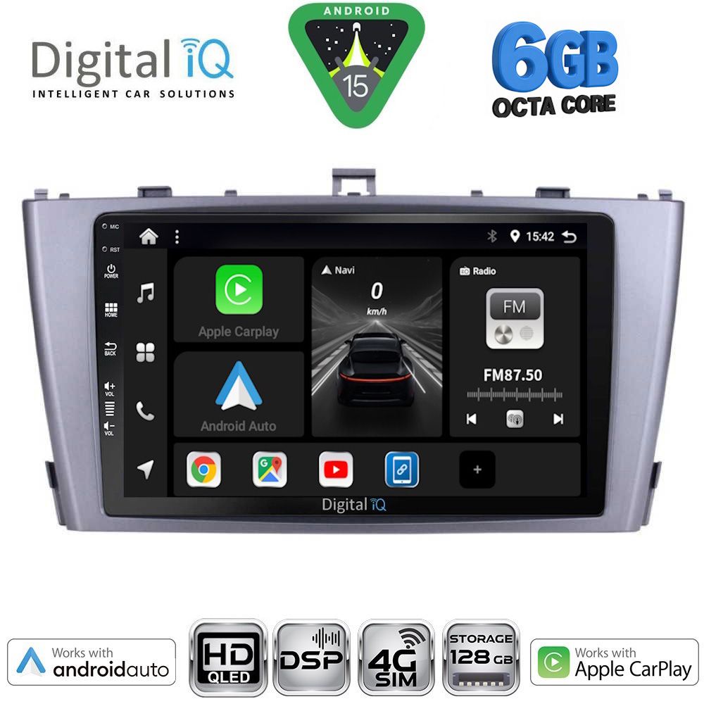 BXF17705-15 DIGITAL IQ BXF 17705SL_CPAA (9inc) MULTIMEDIA TABLET for TOYOTA AVENSIS (T27) mod. 2009-2015 (SILVER) - Image 1