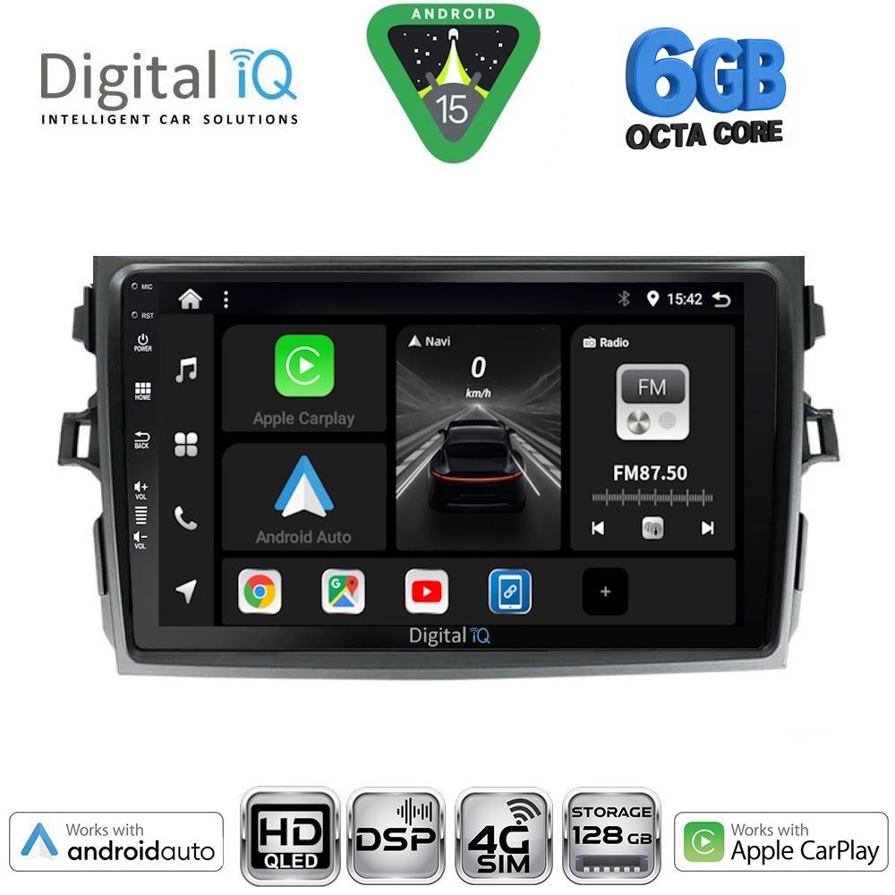 BXF17713-15 DIGITAL IQ BXF 17713_CPAA (9inc) MULTIMEDIA TABLET for TOYOTA COROLLA 4D mod. 2006-2012 - Image 1
