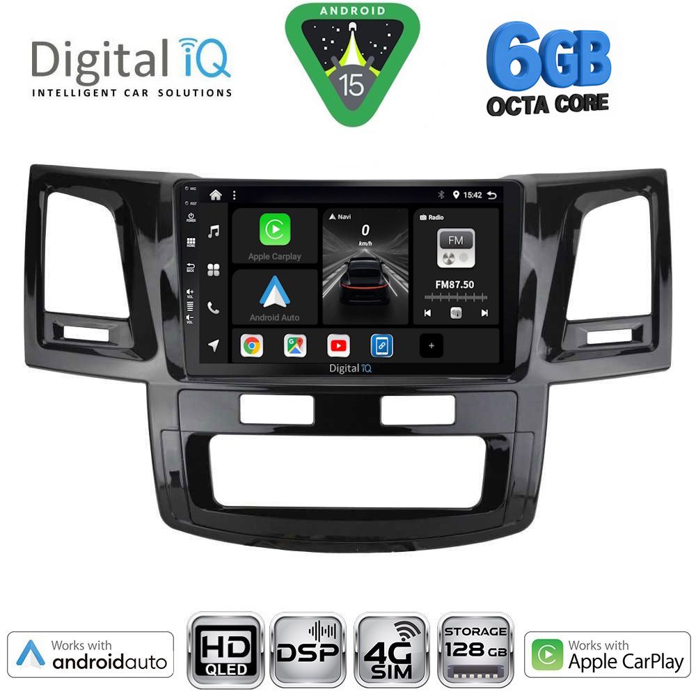 BXF17720-15 DIGITAL IQ BXF 17720_CPAA (9inc) MULTIMEDIA TABLET for TOYOTA HILUX mod. 2005-2016 - Image 1