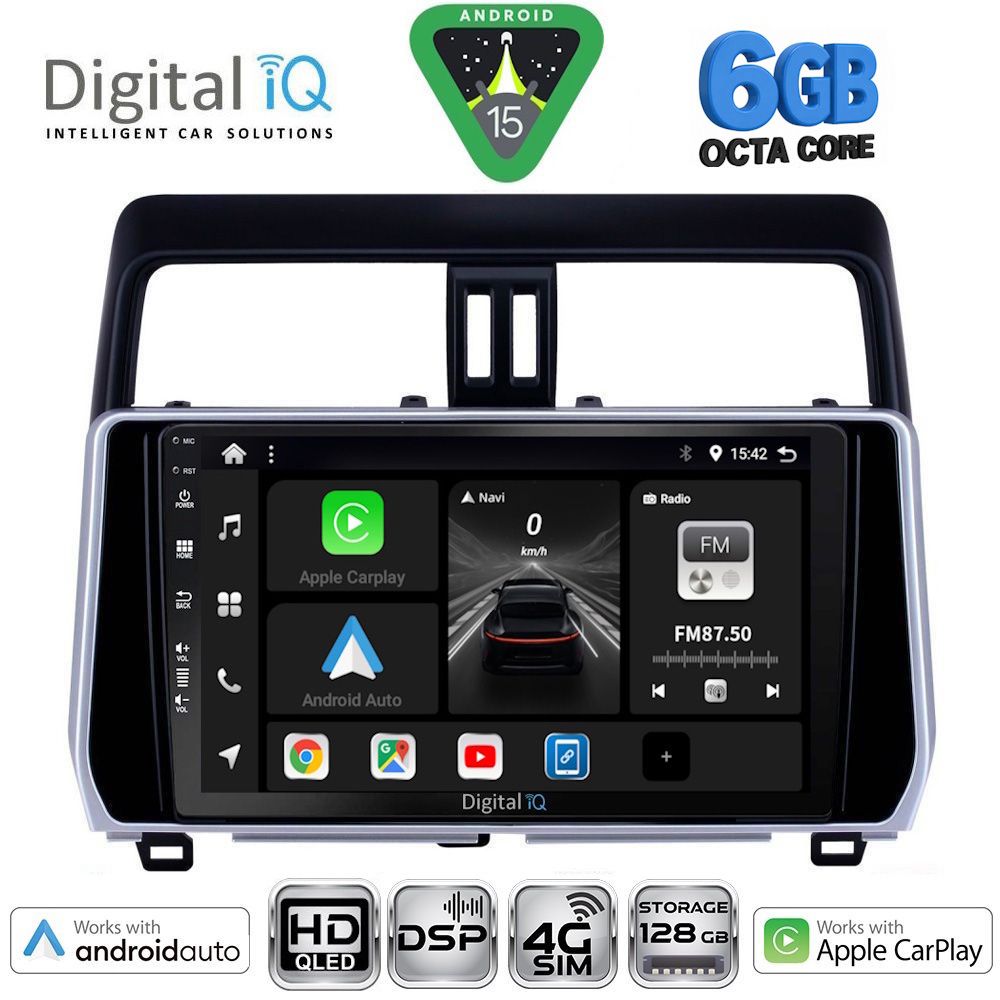 BXF17739-15 DIGITAL IQ BXF 17739_CPAA (10inc) MULTIMEDIA TABLET for TOYOTA LAND CRUISER - PRADO mod. 2019-2023 - Image 1