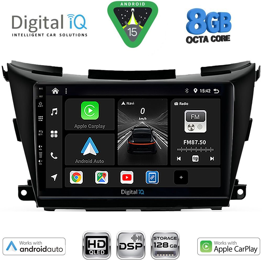 BXF18462B_15 DIGITAL IQ BXF 18462B_CPAA (9inc) MULTIMEDIA TABLET for NISSAN MURANO mod. 2017-2025 - Image 1