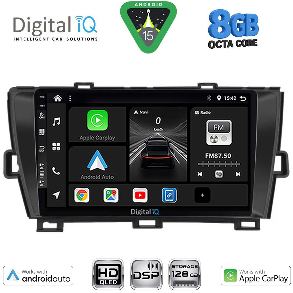 BXF18726BL_15 DIGITAL IQ BXF 18726BL_CPAA (9inc) MULTIMEDIA TABLET for TOYOTA PRIUS mod. 2009-2015 (BLACK) - Image 1