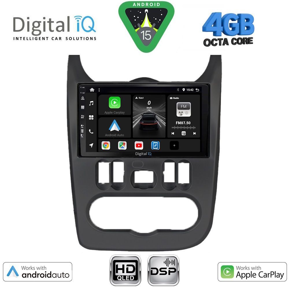 BXF6101BL_15 DIGITAL IQ BXF 16101BL_CPAA (9inc) MULTIMEDIA TABLET for DACIA DUSTER – LOGAN – SANDERO mod. 2006-2012 (BLACK) - Image 1