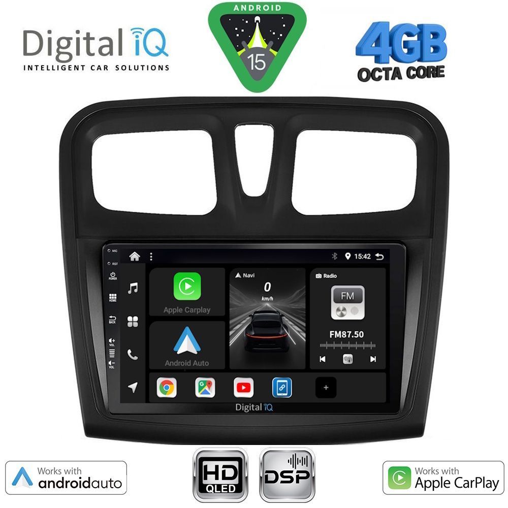 BXF6108SQ_15 DIGITAL IQ BXF 16108SQ_CPAA (9inc) MULTIMEDIA TABLET for DACIA LOGAN – SANDERO mod. 2012-2019 - Image 1