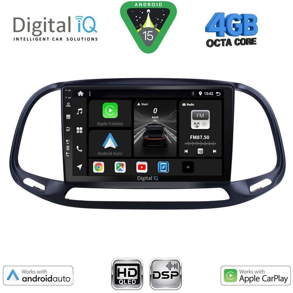 BXF6138_15 DIGITAL IQ BXF 16138_CPAA (9inc) MULTIMEDIA TABLET for FIAT DOBLO – OPEL COMBO mod. 2015-2018 - Image 1