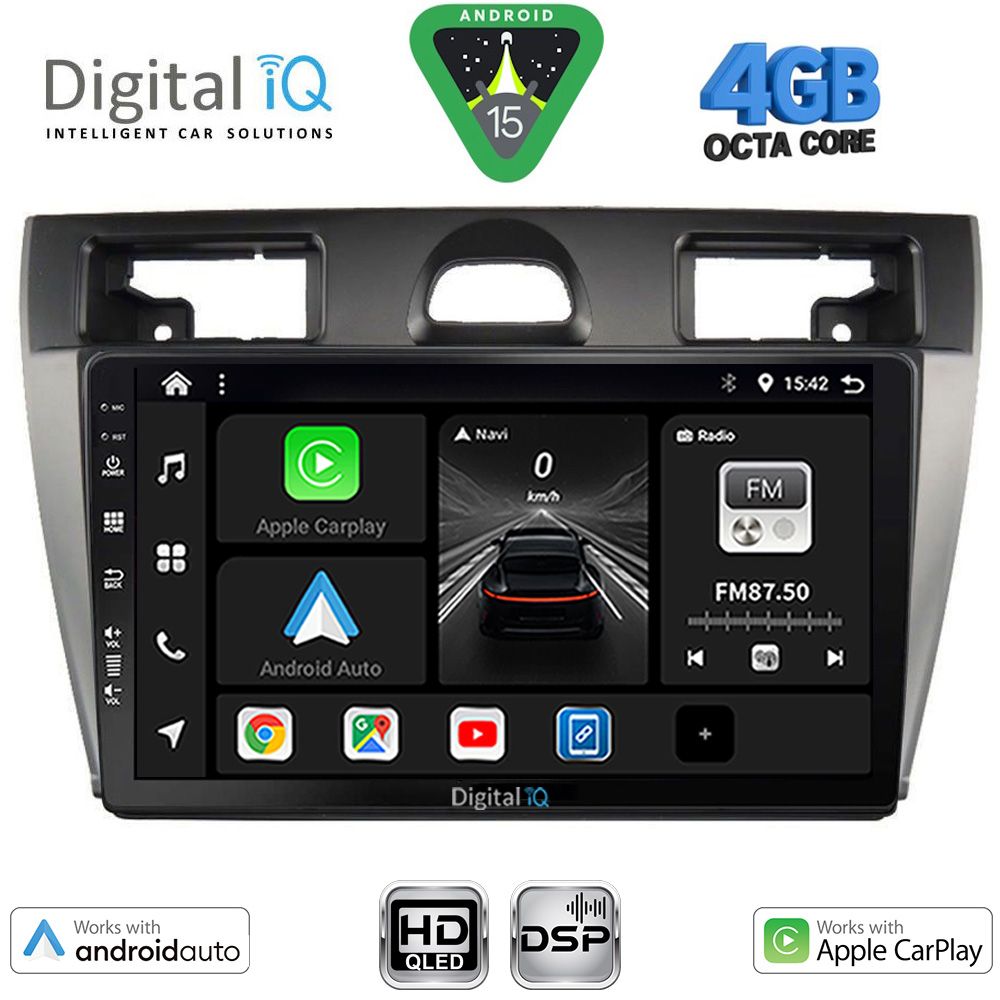 BXF6153SL_15 DIGITAL IQ BXF 16153SL_CPAA (9inc) MULTIMEDIA TABLET for FORD FIESTA mod. 2005-2008 (SILVER) - Image 1