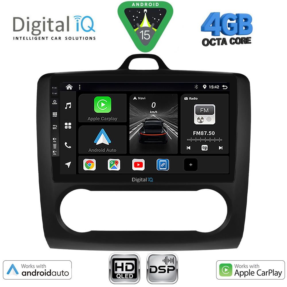 BXF6156ΒL-CL_15 DIGITAL IQ BXF 16156BL_CPAA CLIMA (9inc) MULTIMEDIA TABLET for FORD FOCUS mod. 2005-2012 (BLACK) - Image 1