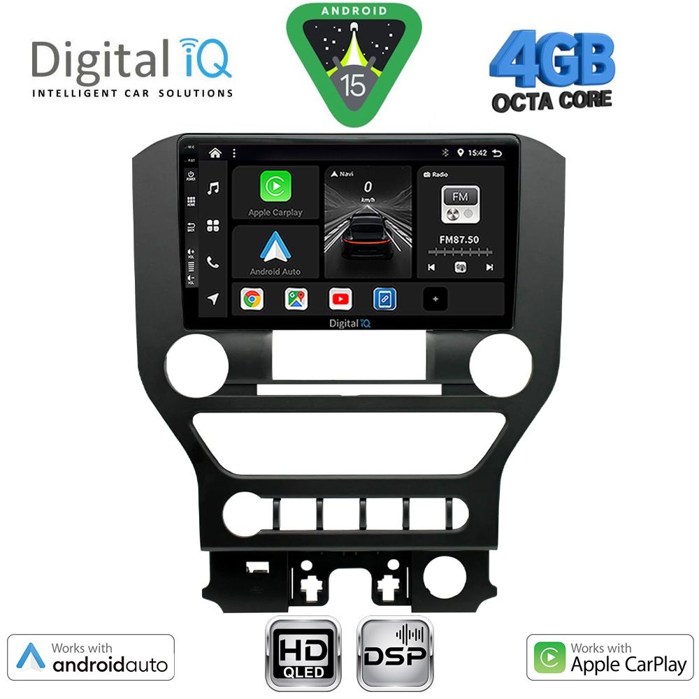 BXF6166-4BUT_15 DIGITAL IQ BXF 16166_CPAA 4BUT (9inc) MULTIMEDIA TABLET for FORD MUSTANG mod. 2015-2020 - Image 1