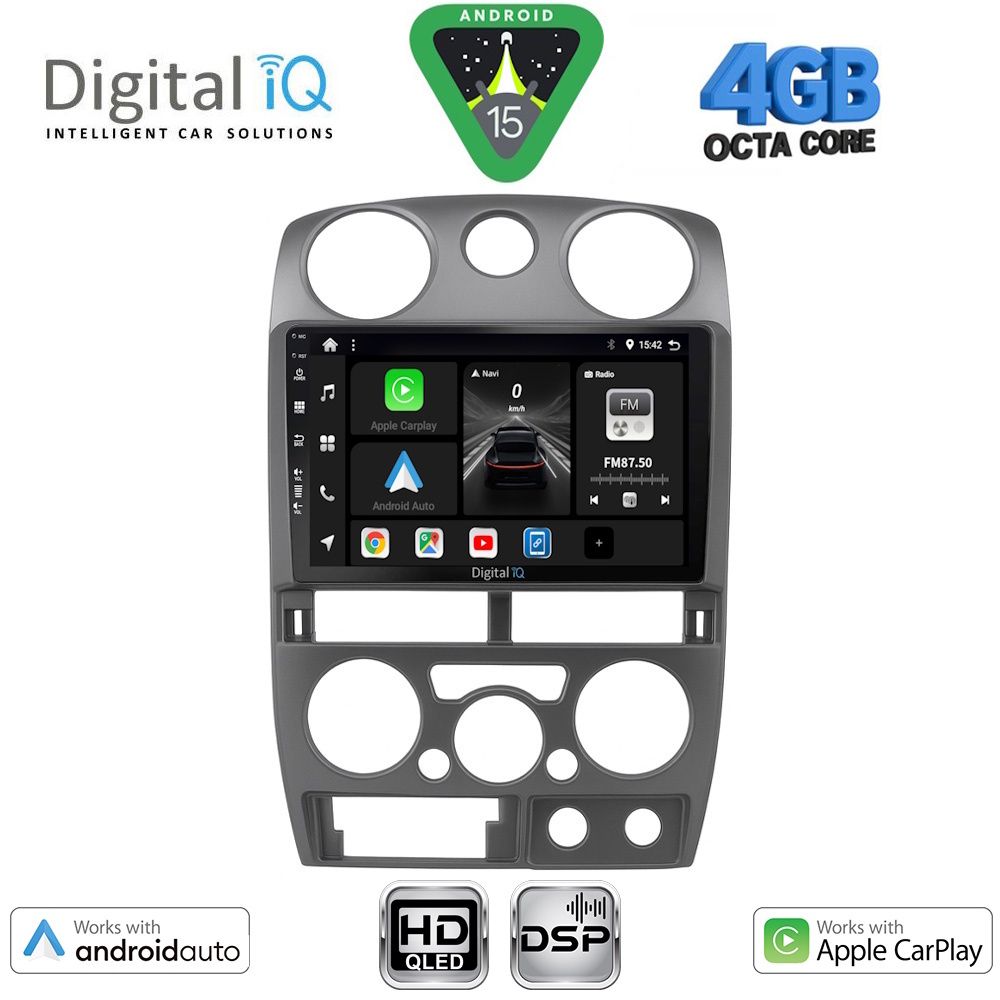 BXF6254GR_15 DIGITAL IQ BXF 16254GR_CPAA (9inc) MULTIMEDIA TABLET for ISUZU D-MAX mod. 2008-2012 (GREY) - Image 1