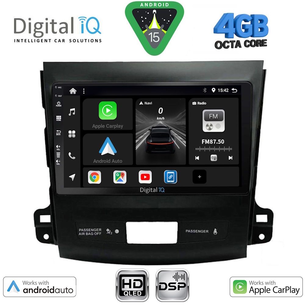 BXF6442_15 DIGITAL IQ BXF 16442_CPAA (9inc) MULTIMEDIA TABLET for CITROEN C-CROSSER | MITSUBISHI OUTLANDER | PEUGEOT 4007 mod. 2006-2012 - Image 1