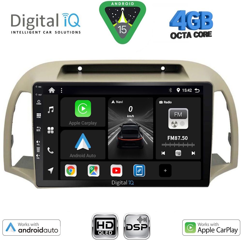 BXF6457BG-15 DIGITAL IQ BXF 16457BG_CPAA (9inc) MULTIMEDIA TABLET for NISSAN MICRA K12 mod. 2002-2010 (BEIGE) - Image 1