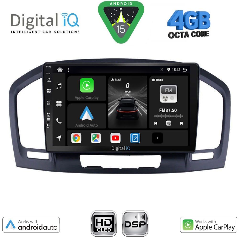 BXF6491_15 DIGITAL IQ BXF 16491BL_CPAA (9inc) MULTIMEDIA TABLET for OPEL INSIGNIA mod. 2008-2013 (BLACK) - Image 1