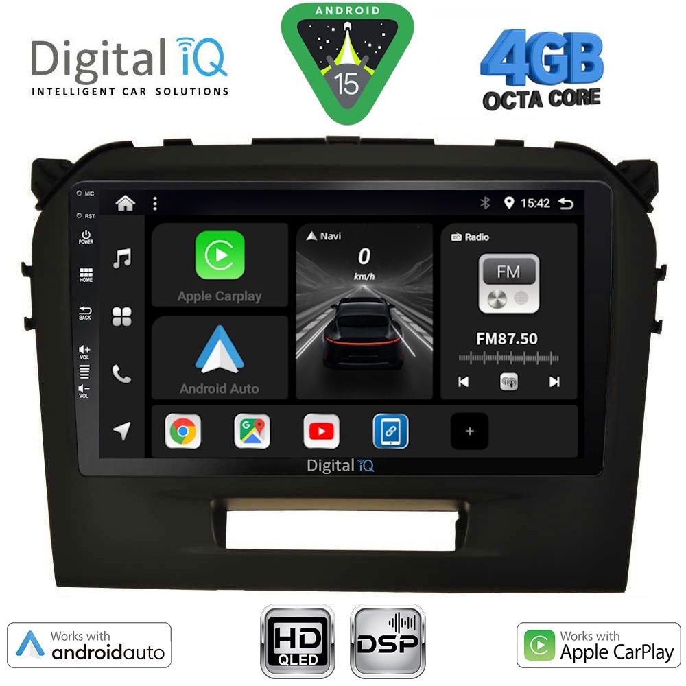 BXF6697_15 DIGITAL IQ BXF 16697BL_CPAA (9inc) MULTIMEDIA TABLET for SUZUKI VITARA mod. 2016-2025 (BLACK) - Image 1