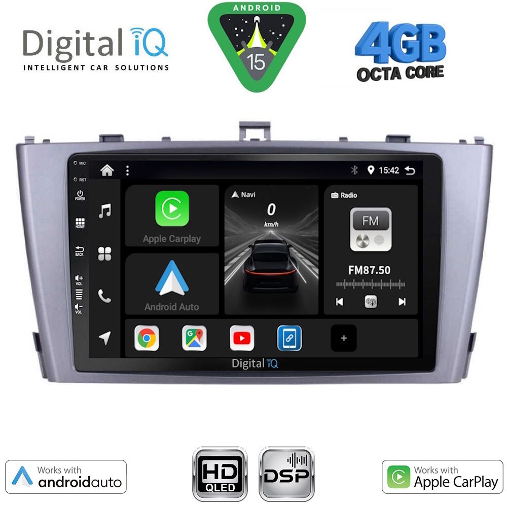 BXF6705_15 DIGITAL IQ BXF 16705SL_CPAA (9inc) MULTIMEDIA TABLET for TOYOTA AVENSIS (T27) mod. 2009-2015 (SILVER) - Image 1