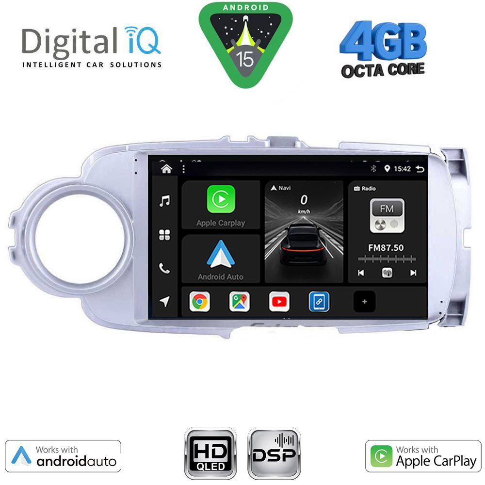 BXF6737SL_15 DIGITAL IQ BXF 16737SL_CPAA (9inc) MULTIMEDIA TABLET for TOYOTA YARIS mod. 2011-2015 (SILVER) - Image 1