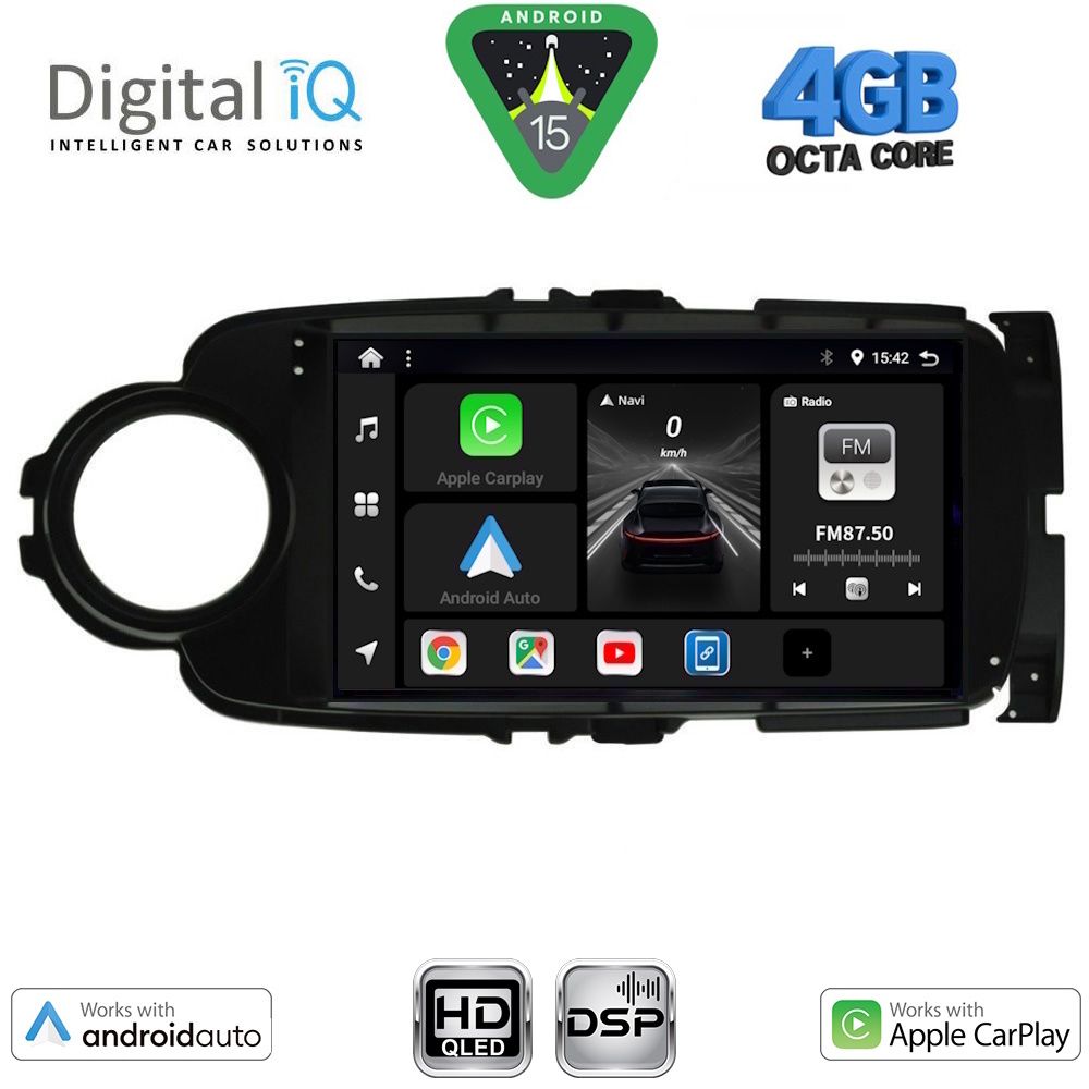 BXF6737_15 DIGITAL IQ BXF 16737BL_CPAA (9inc) MULTIMEDIA TABLET for TOYOTA YARIS mod. 2011-2015 (BLACK) - Image 1
