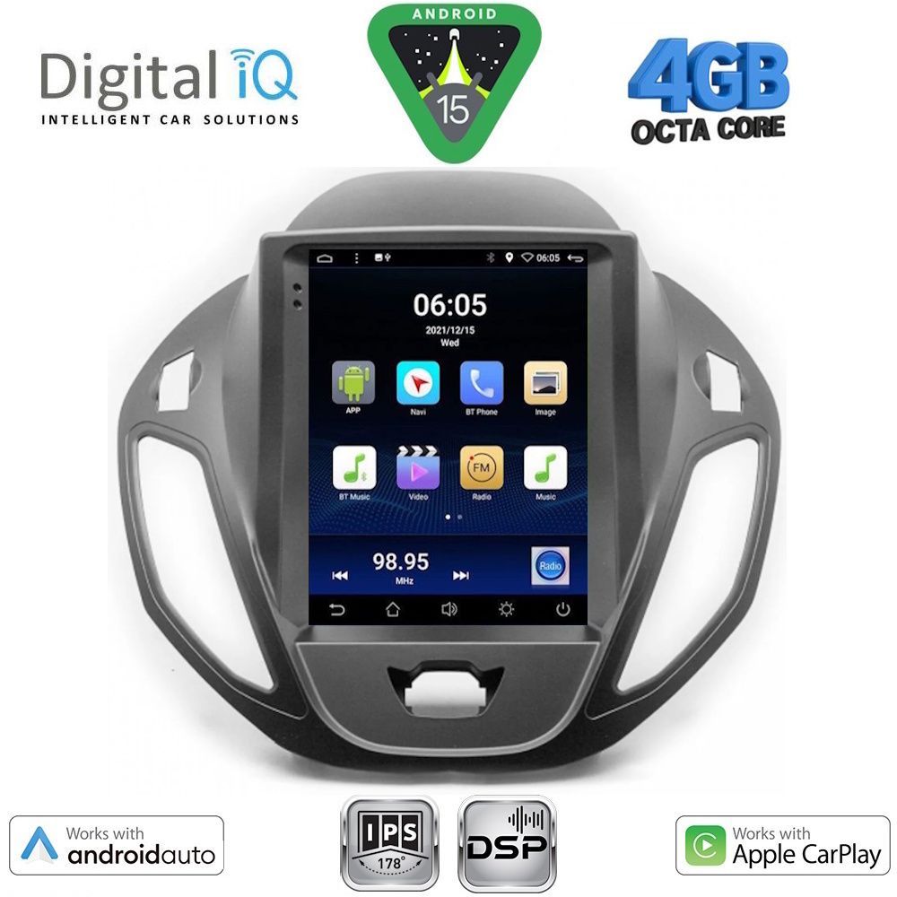 BXF6880-15 DIGITAL IQ BXF 6880_CPAA TESLA STYLE for FORD TOURNEO COURIER mod. 2014-2024 - Image 1