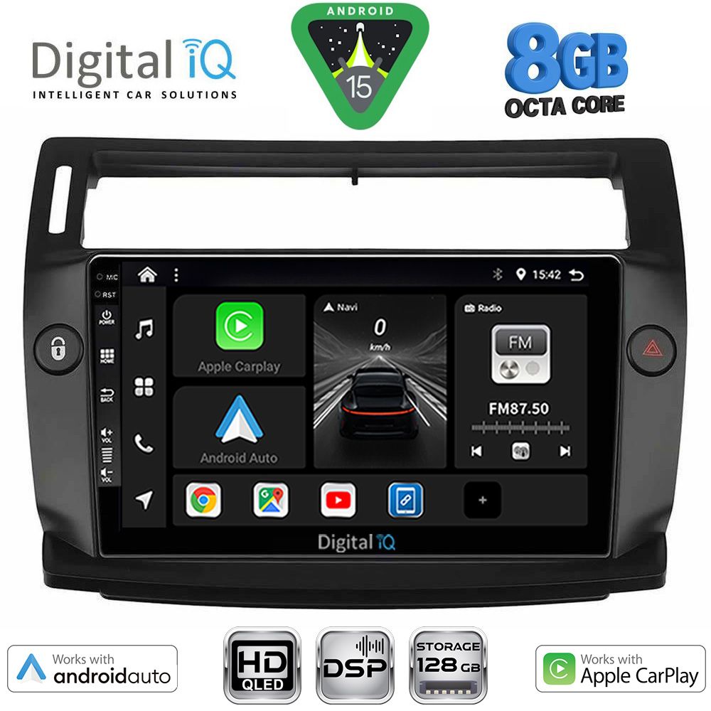 BXF7084BL_15 DIGITAL IQ BXF 18084BL_CPAA (9inc) MULTIMEDIA TABLET for CITROEN C4 mod. 2004-2011 (BLACK) - Image 1