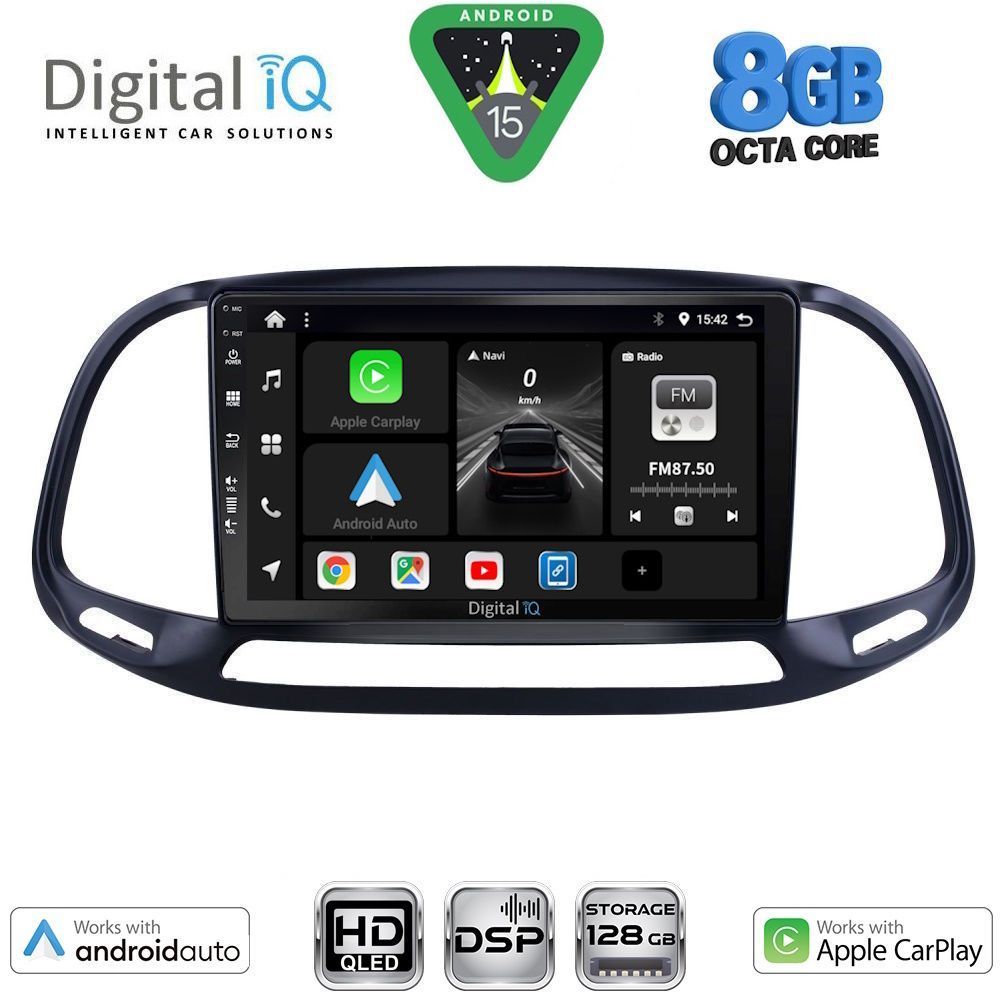 BXF7138_15 DIGITAL IQ BXF 18138_CPAA (9inc) MULTIMEDIA TABLET for FIAT DOBLO – OPEL COMBO mod. 2015-2018 - Image 1