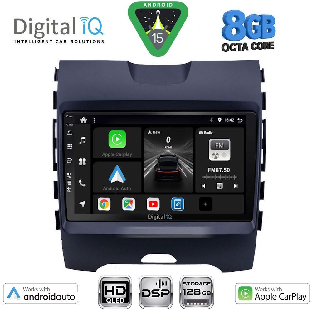 BXF7152_15 DIGITAL IQ BXF 18152_CPAA (9inc) MULTIMEDIA TABLET for FORD EDGE mod. 2015-2023 - Image 1