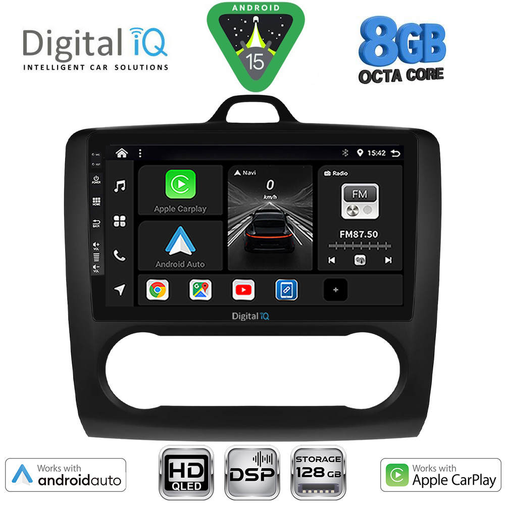 BXF7156ΒL-CL_15 DIGITAL IQ BXF 18156BL_CPAA CLIMA (9inc) MULTIMEDIA TABLET for FORD FOCUS mod. 2005-2012 (BLACK) - Image 1