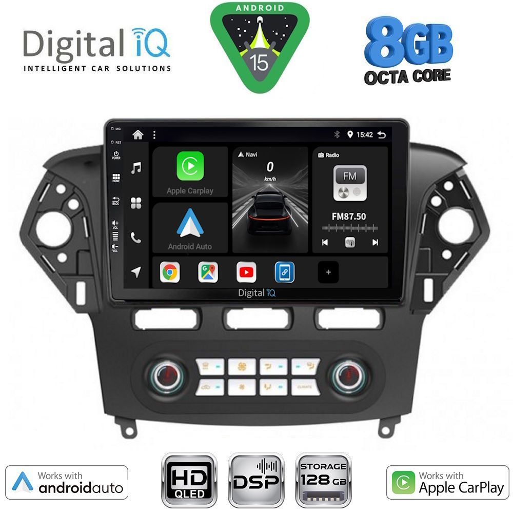 BXF7163CL_15 DIGITAL IQ BXF 18163_CPAA CLIMA (10inc) MULTIMEDIA TABLET for FORD MONDEO mod. 2011-2013 - Image 1
