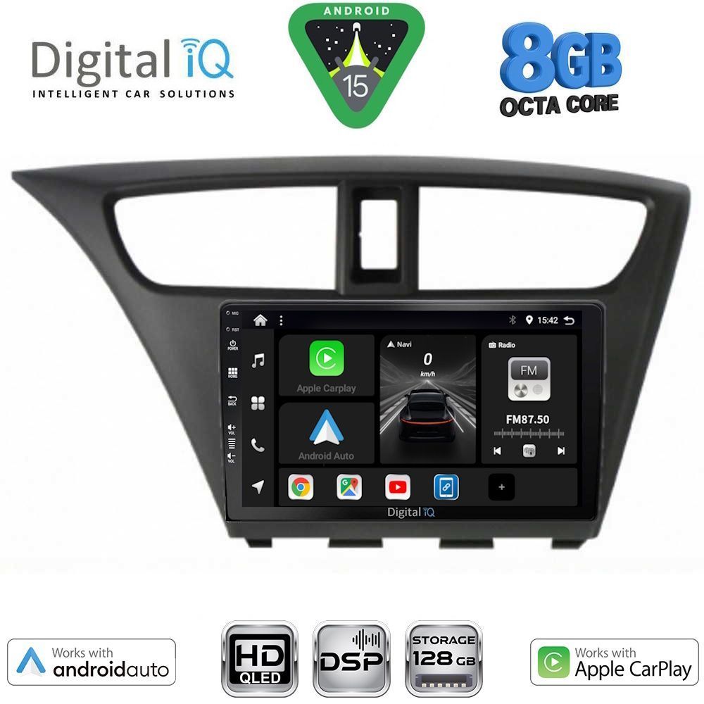 BXF7190_15 DIGITAL IQ BXF 18190_CPAA (9inc) MULTIMEDIA TABLET for HONDA CIVIC mod. 2012-2016 - Image 1