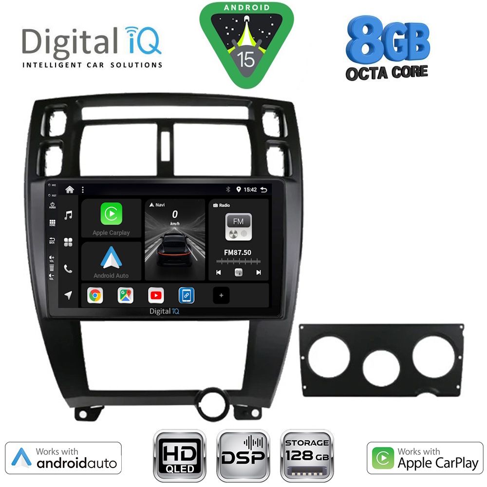 BXF7241BL_15 DIGITAL IQ BXF 18241BL_CPAA (10inc) MULTIMEDIA TABLET for HYUNDAI TUCSON mod. 2004-2010 (BLACK) - Image 1