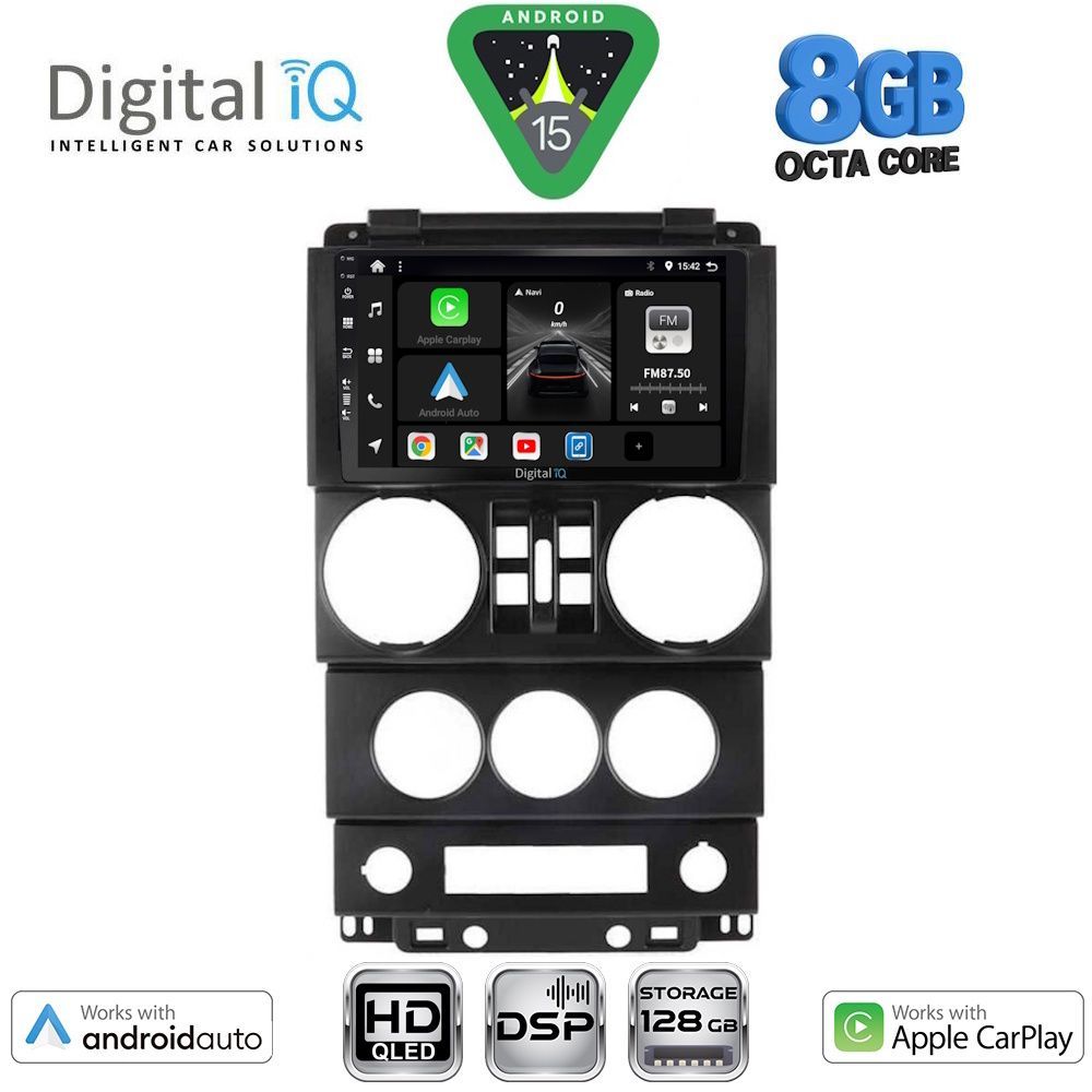 BXF7294_15 DIGITAL IQ BXF 18294_CPAA (9inc) MULTIMEDIA TABLET for JEEP WRANGLER mod. 2006-2011 - Image 1