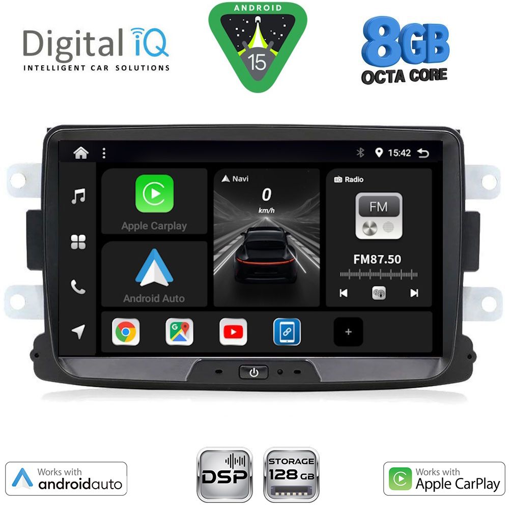 BXF733_15 DIGITAL IQ BXF 733_CPAA (8" DECK) MULTIMEDIA SYSTEM for DACIA mod. 2012-2019 - RENAULT CAPTURE mod. 2013-2021 - Image 1