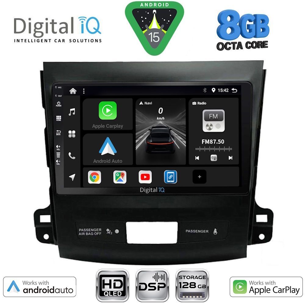 BXF7442_15 DIGITAL IQ BXF 18442_CPAA (9inc) MULTIMEDIA TABLET for CITROEN C-CROSSER | MITSUBISHI OUTLANDER | PEUGEOT 4007 mod. 2006-2012 - Image 1