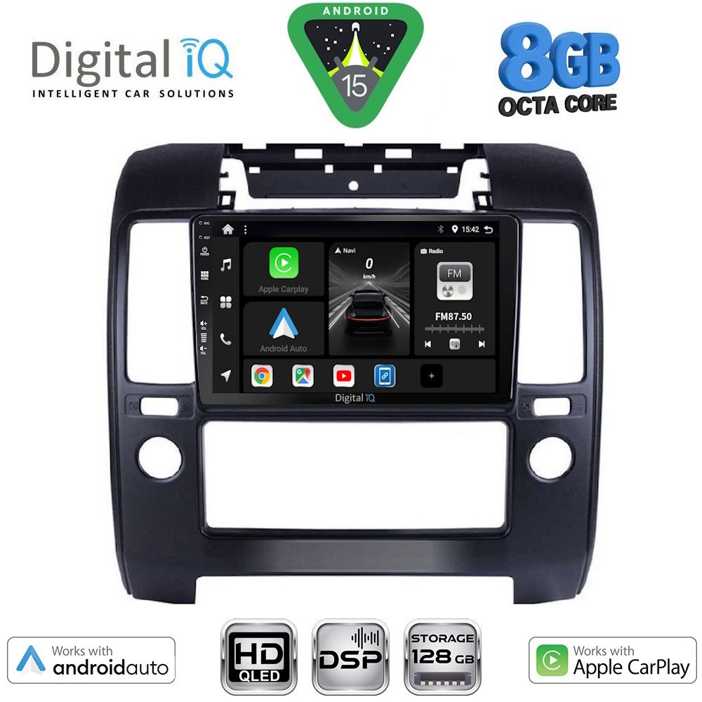 BXF7454-15 DIGITAL IQ BXF 18454_CPAA A/C (9inc) MULTIMEDIA TABLET for NISSAN NAVARA D40 mod. 2006-2011 με A/C - Image 1