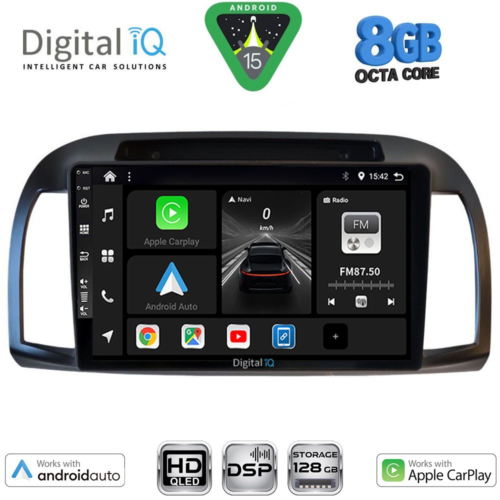 BXF7457BL_15 DIGITAL IQ BXF 18457BL_CPAA (9inc) MULTIMEDIA TABLET for NISSAN MICRA K12 mod. 2002-2010 (BLACK) - Image 1
