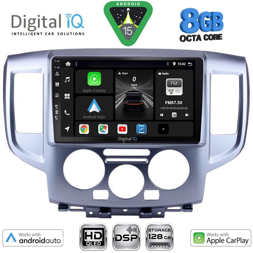 BXF7458SL-15 DIGITAL IQ BXF 18458SL_CPAA (9inc) MULTIMEDIA TABLET for NISSAN NV 200 mod. 2009-2020 (SILVER) - Image 1