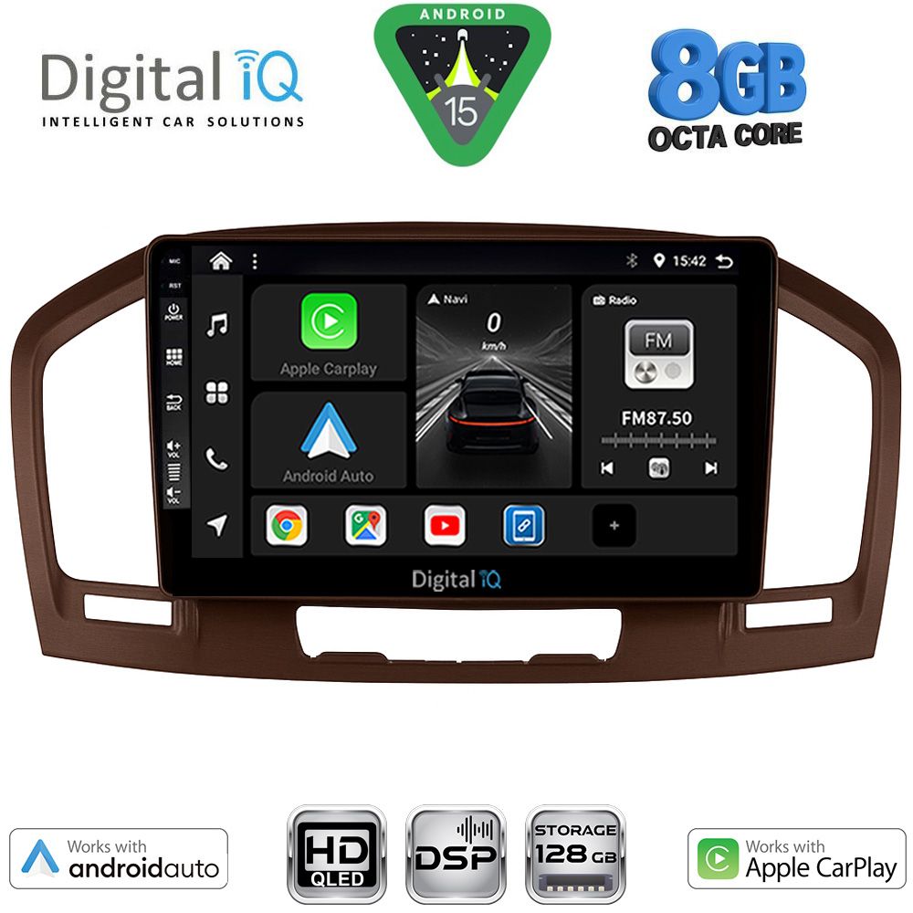 BXF7491BR_15 DIGITAL IQ BXF 18491BR_CPAA (9inc) MULTIMEDIA TABLET for OPEL INSIGNIA mod. 2008-2013 (BROWN) - Image 1