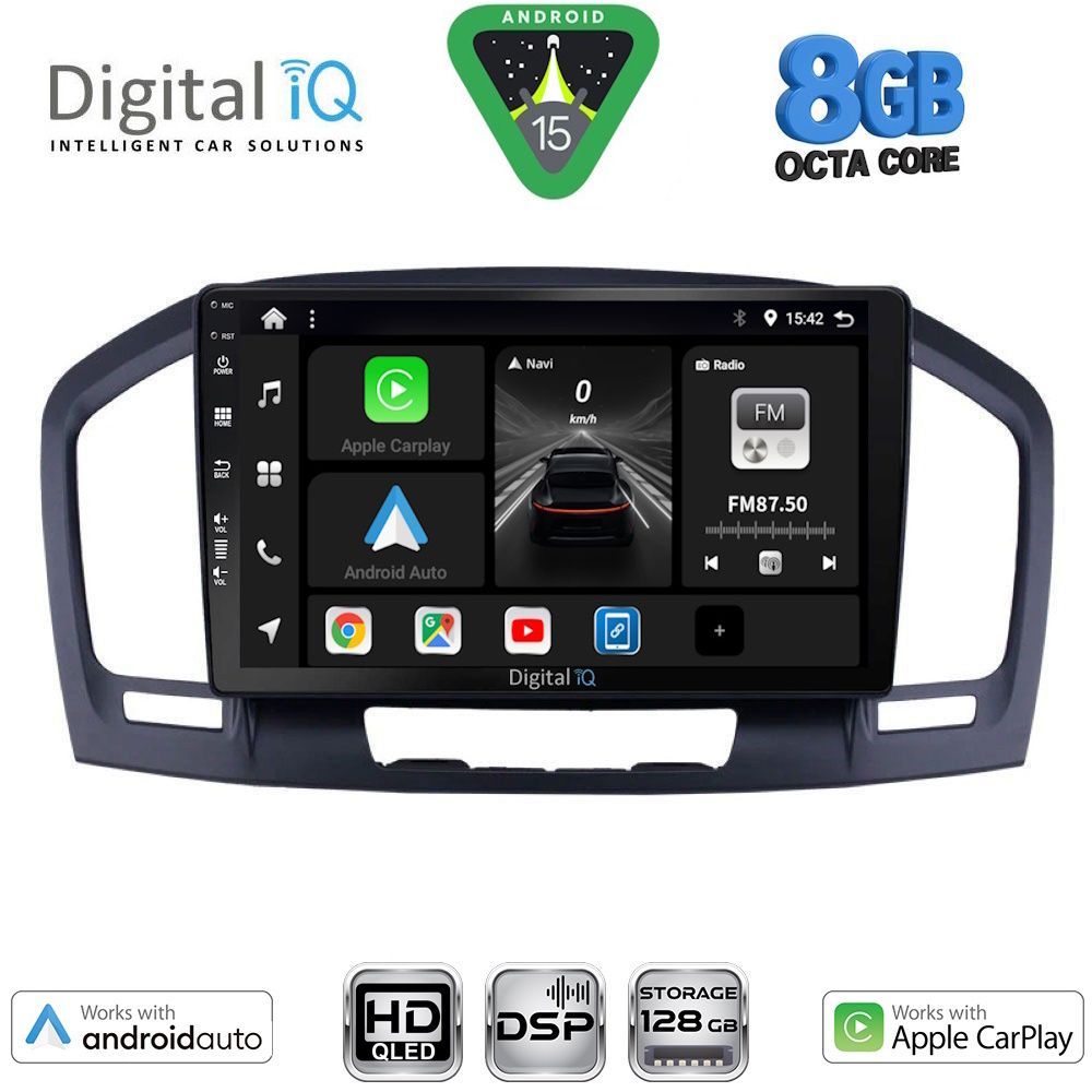 BXF7491_15 DIGITAL IQ BXF 18491BL_CPAA (9inc) MULTIMEDIA TABLET for OPEL INSIGNIA mod. 2008-2013 (BLACK) - Image 1