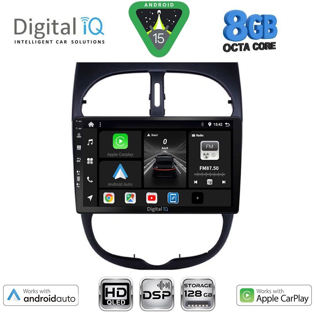 BXF7506_15 DIGITAL IQ BXF 18506_CPAA (9inc) MULTIMEDIA TABLET for PEUGEOT 206 mod. 1998-2006 - Image 1