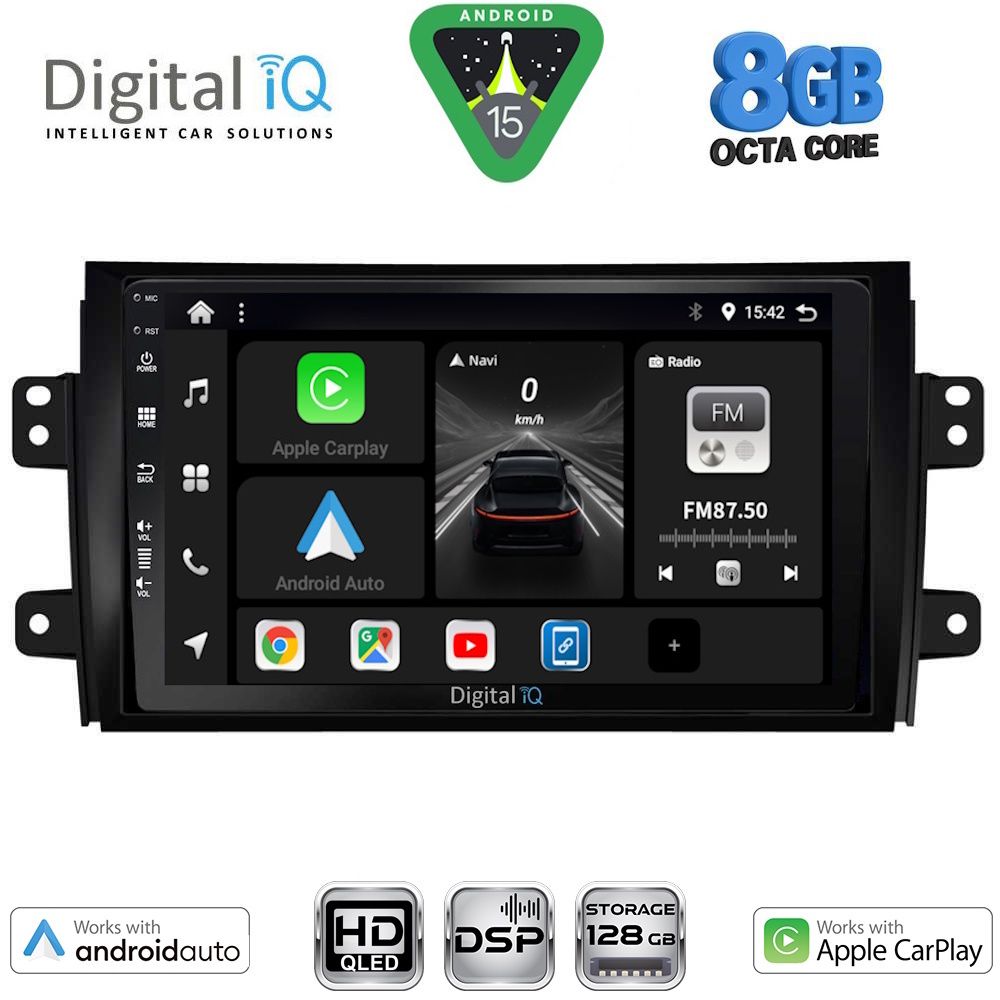 BXF7688_15 DIGITAL IQ BXF 18688_CPAA (9inc) MULTIMEDIA TABLET for FIAT SEDICI – SUZUKI SX4 mod. 2005-2013 - Image 1