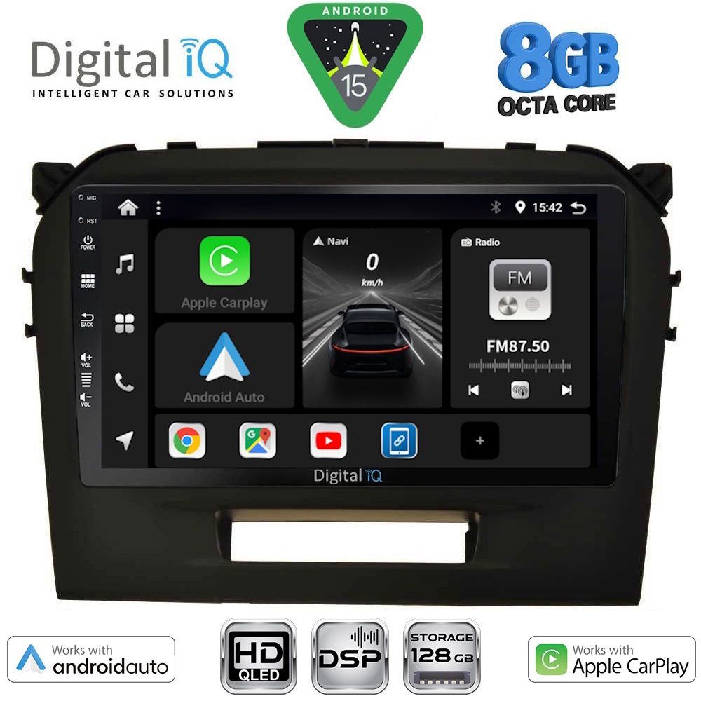 BXF7697_15 DIGITAL IQ BXF 18697BL_CPAA (9inc) MULTIMEDIA TABLET for SUZUKI VITARA mod. 2016-2025 (BLACK) - Image 1