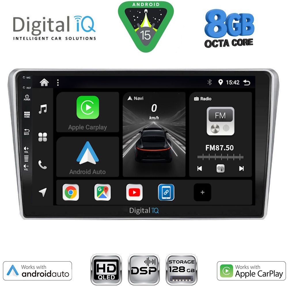 BXF7704_15 DIGITAL IQ BXF 18704SL_CPAA (9inc) MULTIMEDIA TABLET for TOYOTA AVENSIS (T25) mod. 2003-2009 (SILVER) - Image 1
